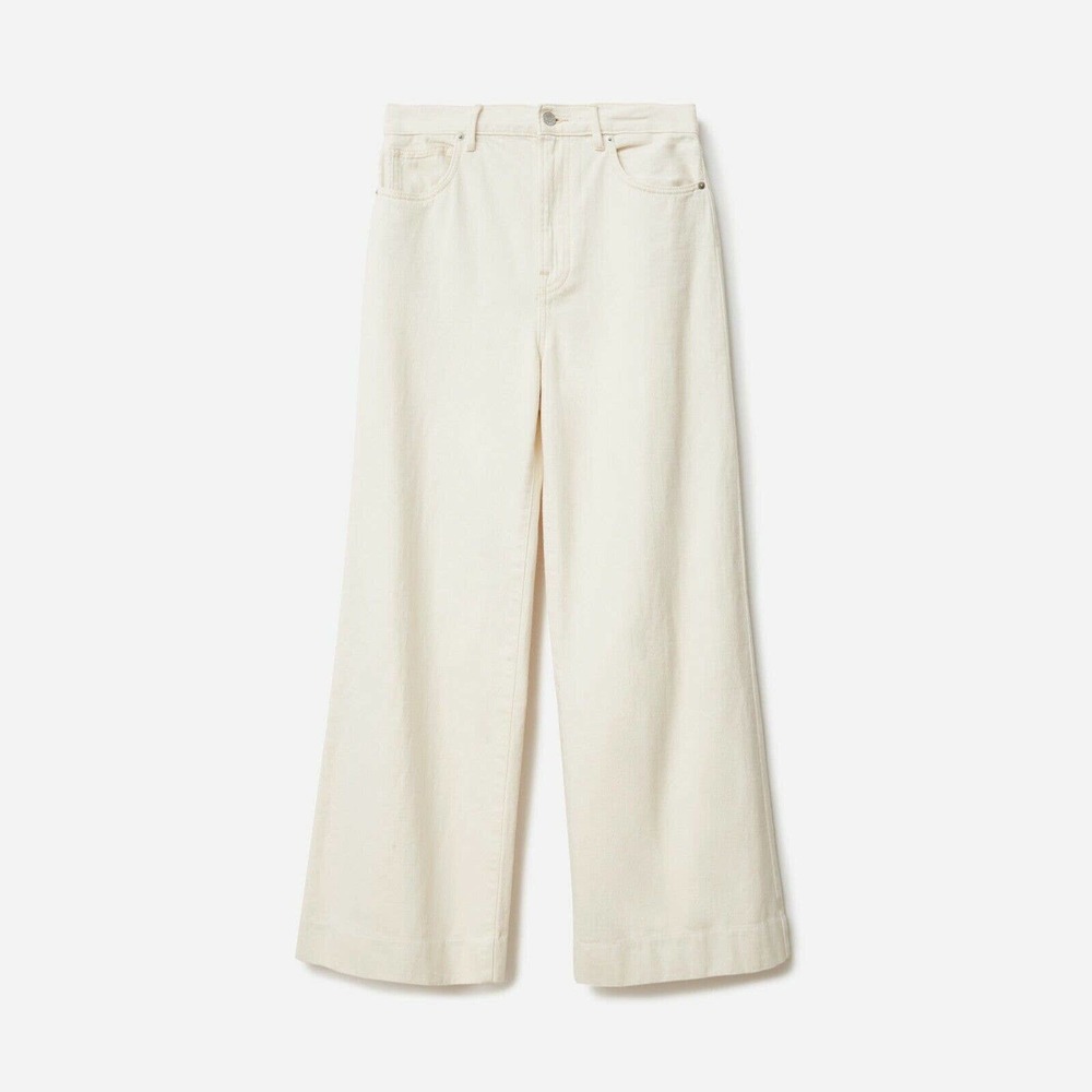 Everlane The Summer Wide Leg Jean In Bone Size 33"